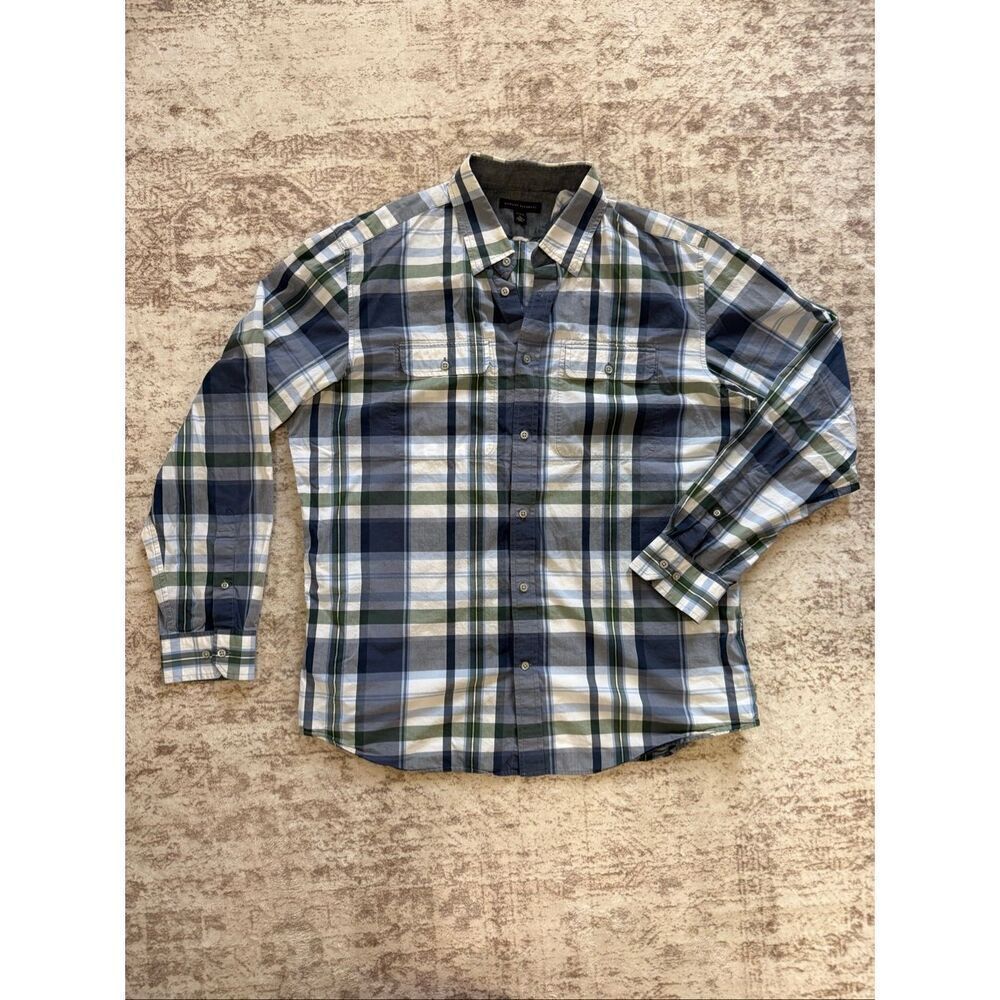 Banana Republic Men's Plaid Cotton Long Sleeve Button-up Shirt Multicolor XL